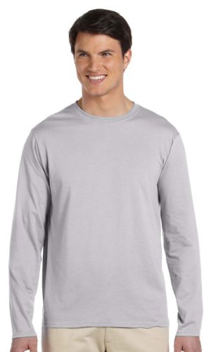 Image of Gildan Men's Soft Style L/Sleeve T-Shirt, Grey (Rs Sport Grey), X-Large