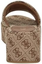 GUESS Bintai sandaal voor dames, Zwart Logo 001, 36.5 EU