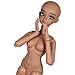 Proudoll 1/3 BJD Doll Tan Skin Customized Black Doll Body 60cm 24Inch Hand Painted Movable Ball Jointed SD Dolls PVC DIY (Ada)