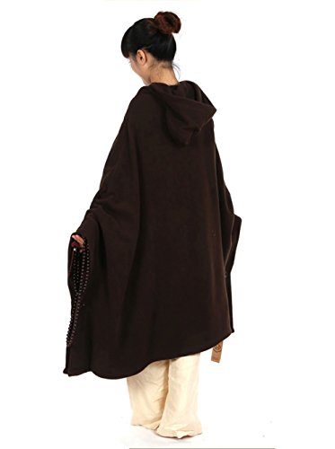 Meditation Buddhist Hooded Cloak Coat Women Men Outfit Oversize Coat3