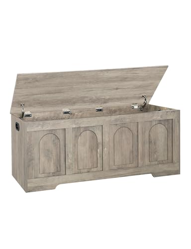 DINZI LVJ Storage Chest, 47.2" Rattan-Like Toy Box with 2