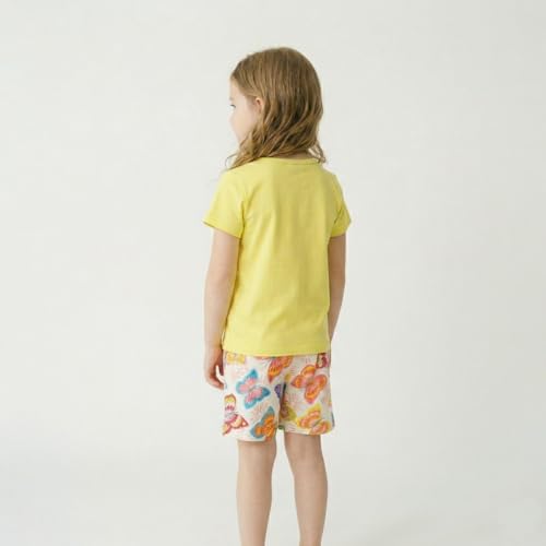Image of Girls Shorts Set Outfits for Toddler Girls T-shirts Clothing Sets Kids Summer Graphic Cotton Tops Tees 3-7 Years