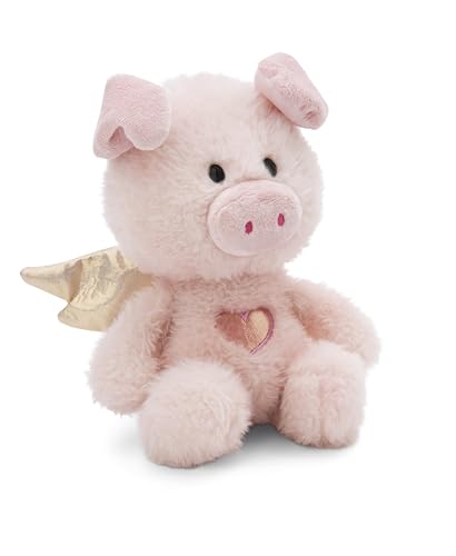 NICI La Piggie Peluche, Motifs D’ange Gardien Et De Cochon, 28 cm, Dans Une Boîte Cadeau, Rose, Douce, Mignonne, Pour Câliner Et Jouer, Excellente Idée De Cadeau,...