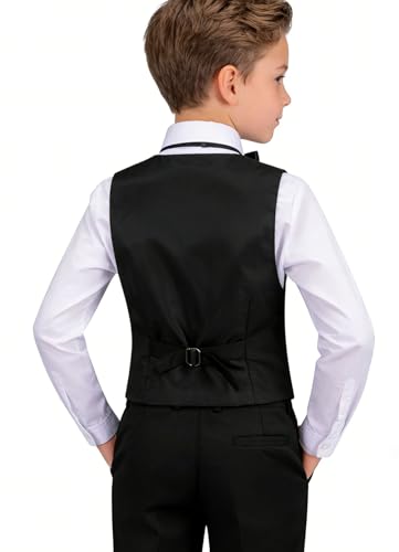 Image of Boys Suit for Kids Formal Slim Fit Tuxedo Suits Ring Bearer Outfit