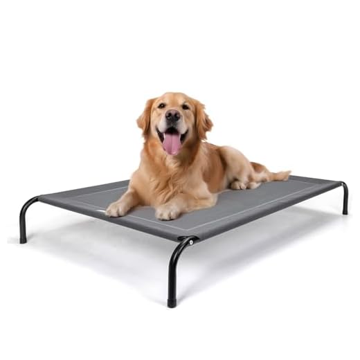 Nobleza Hundeliege Outdoor, Erhöhtes Hundebett Grosse Hunde, für Draußen Camping, Kühlendes Erhöhtes Hund Haustierbett, Haustierliege Waschbar und Robuster, Grau, XL, 137x90x20CM