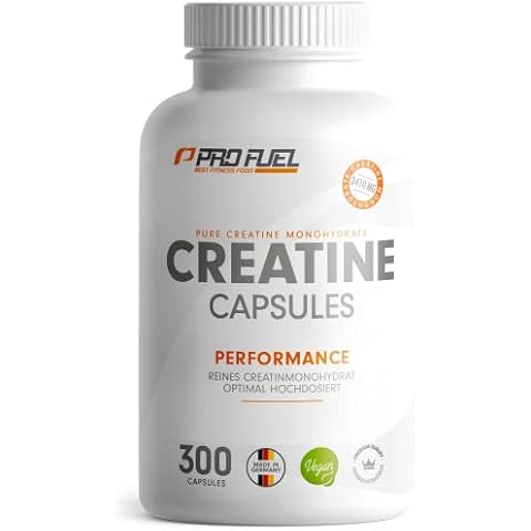 Creatin Kapseln 300 Giga Caps - 3410mg Creatin-Monohydrat - hochdosierte Kreatin-Kapseln mit 1137mg Kreatin Monohydrat pro Kapsel - Creatine Monohydrate Kapseln ohne Zusätze, laborgeprüft & 100% vegan Cover