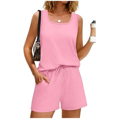 Ensemble 2 pièces femme en coton avec short élastique pour ne plus souffrir de la chaleur