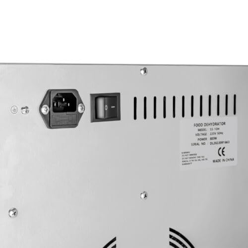 Edelstahl DöRrautomat DöRrer DöRrgeräT Dehydrator DöRautomat Obsttrockner DöRrapparat Lcd Timer KüChe GemüSe Fleisch Dry GehäUse Digitaler Thermostat FüR Obst FrüChtetrockner 10Tray 800W 220V – Bild 5