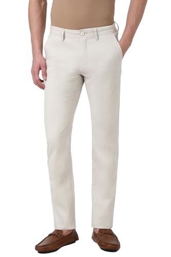 Image of Peter England Men's Skinny Fit Mid Rise Premium Casual Trouser Chinos