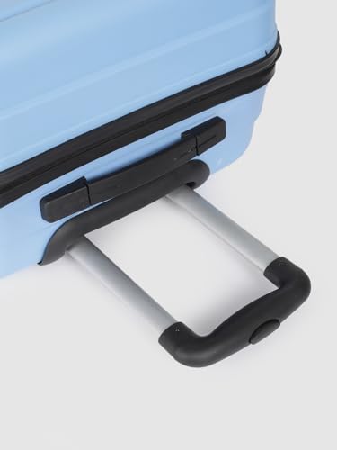 Image of Teakwood 65 CM Unisex Trolley Bag for Travel, Hard Cabin Trolley Large Travel Suitcase Bag, Lock System 360 Degree 8 Rotating Wheels (65 CM, Powder Blue)