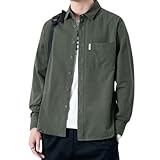 [Aaronlive] シャツ メンズ 長袖 秋冬服 大きいサイズ ワイシャツ 快適な 軽い 柔らかい シンプル オシャレ カジュアル 春夏秋冬服 対応green L