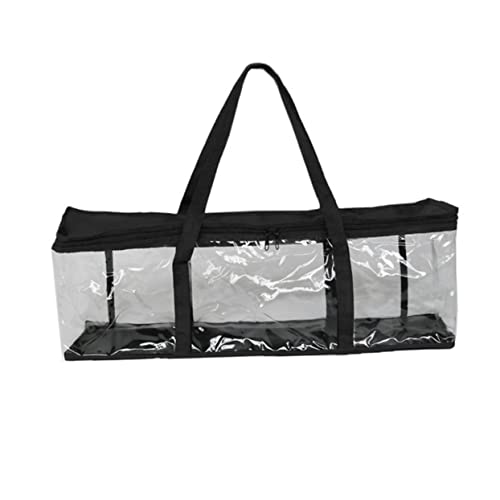 OSALADI Transparent CD Storage Organizer Bag with Dual Zipper Closure Holder for Music Discs Handles for Home Office Travel Capacity Collection Case