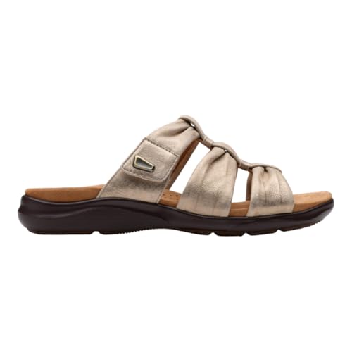 Clarks Clarks, Women, Kitly Slide, Metallic Leather, 8.5, Medium