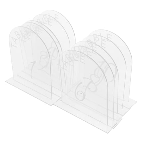 ibasenice 10pcs Acrylic Table Numbers 1-10 Holders for Wedding Party Event Decorations