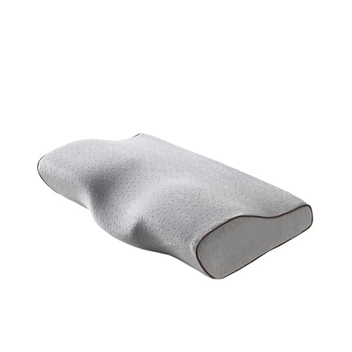 Almohada cervical con espuma viscoelástica, alivio de presión, diseño contorneado para dormir de lado y de espalda, ayuda a aliviar el dolor de cuello y calidad del sueño