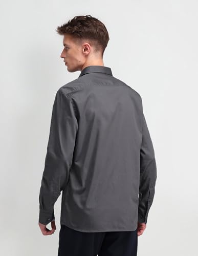 Image of Arrow Solid Slim Fit Mens Formal Shirt - 100% Cotton, Breathable & Comfortable, Full Sleeves Shirts for Men