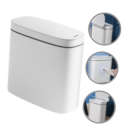 Caneca de basura automática touchless blanca 14L miniatura 7