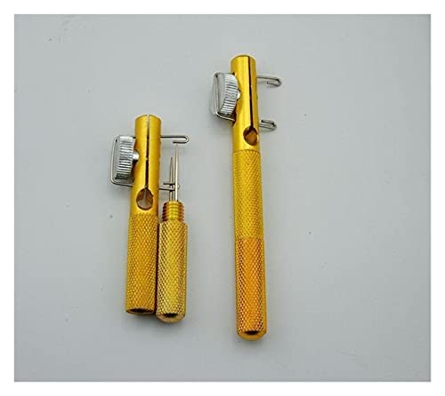 Herramienta de extracción de anzuelos de pesca, herramienta de anudado de anzuelos, dispositivo de fabricación de anzuelos, removedor de ganchos para pesca (color: oro) Cover