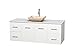 Wyndham Collection 60" Single Bathroom Vanity with White Man Made Stone Countertop and Avalon Ivory Marble Sink - White