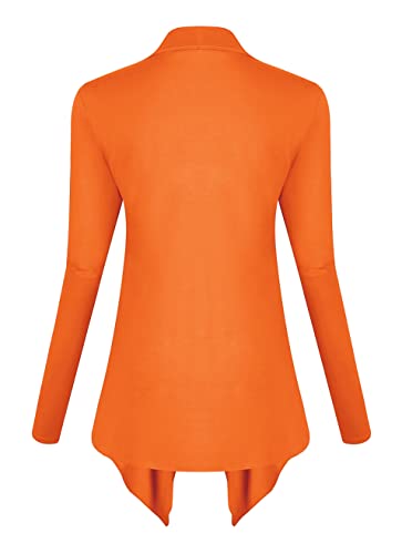 Image of Urban CoCo Women's Drape Front Open Cardigan Long Sleeve Irregular Hem