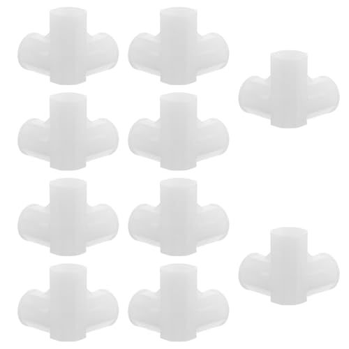 SUPVOX Conectores para Armario de Tela 10 Piezas, Acoplamientos de Plástico para Zapatero Modular, Montaje Rápido, Compatibles Varilla Metálica de 19 Mm para Almacenamiento en Hogar