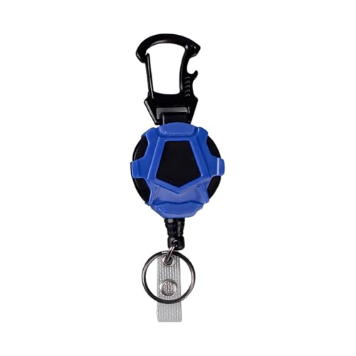 VTIDOBE Soporte retráctil para insignias de alambre de acero, hebillas de cuerda de alambre, llavero de mosquetón para exteriores