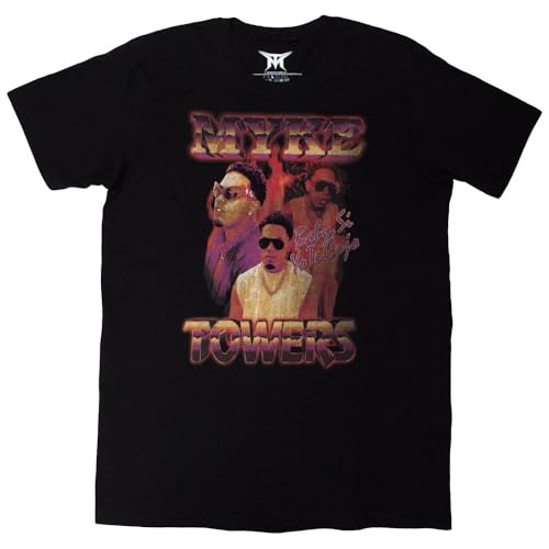 T-shirt Myke Towers Rock Off bootleg en coton durable qui ne se déforme pas après lavage