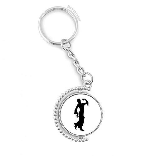 Llavero de danza con anillo giratorio que evita enredos y asegura tus llaves
