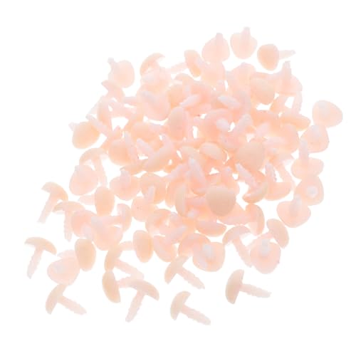 Angoily 100 Piezas De Accesorios para Nariz De Muñeca Decoración De Nariz De Conejo Nariz De Animal Accesorios De Ganchillo Nariz para Animales De Peluche Plástico Rosa