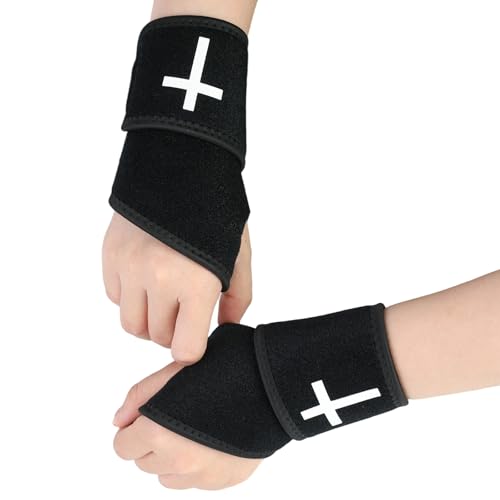 Muñequeras Ajustables para Soporte de Muñeca Negro Pack 2