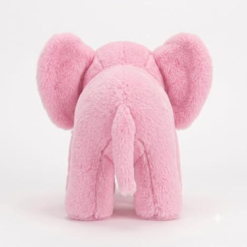 Image of Pink Elephant Plush Soft Toy 30 cm | Ultra Soft Stuffed Elephant Teddy for Kids, Girls, Boys & Adults | Cute Cuddly Animal Plush Toy for Birthday Gift, Baby Shower & Room Decor