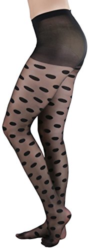 Image of ToBeInStyle Women's Fun Polka Dot Tights Pantyhose & Thigh High Socks Hosiery