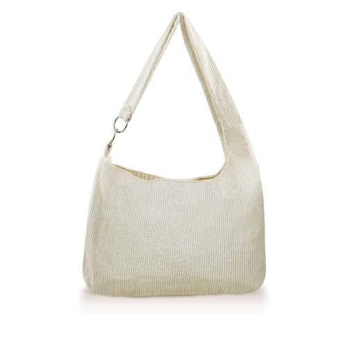 Shoulder Bag, Corduroy Shoulder Handbag Shoulder Purse with Magnetic Buckle for Women, Shoulder Purse Handbag