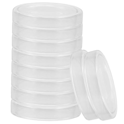 CIYODO Lab Petri Dishes Set of 10 9cm Cell Culture Plates Lids for Agar Agar Scientific Experiments Party Decorations