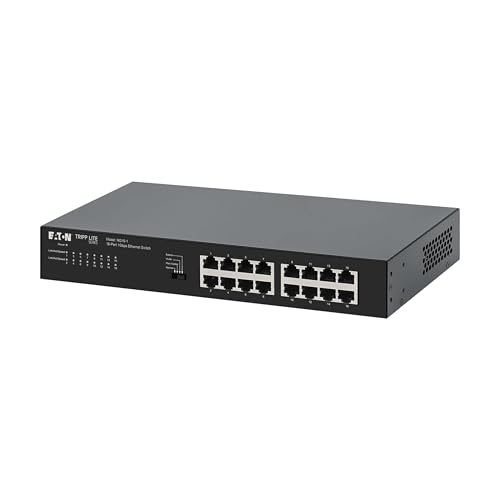 Image of Eaton Tripp Lite Series 16 Port Switch Unmanaged Gigabit Ethernet, Metal Enclosure, Plug-and-Play, Ethernet Splitter, Auto-Negotiable, Desktop and 1U Rack Mount Switch, 3-Year Warranty (NG16-1)