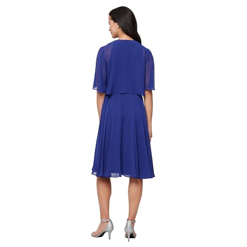 Image of S.L. Fashions Women's Chiffon Mother of the Bride Jacket Dress with Beaded 3 /4 Sleeves and Neckline (Plus Size)