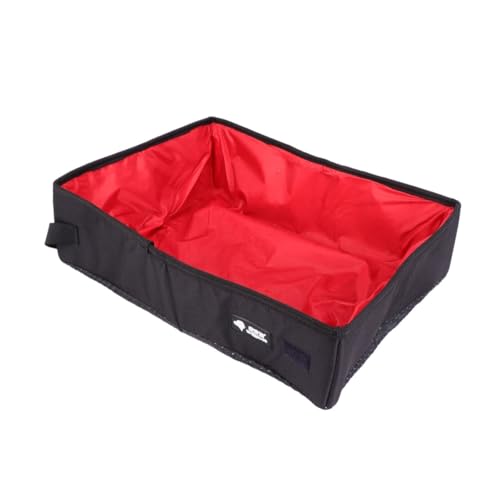 VANZACK Practical Cat Litter Box Red Oxford Fabric Easy to for Cat Supplies