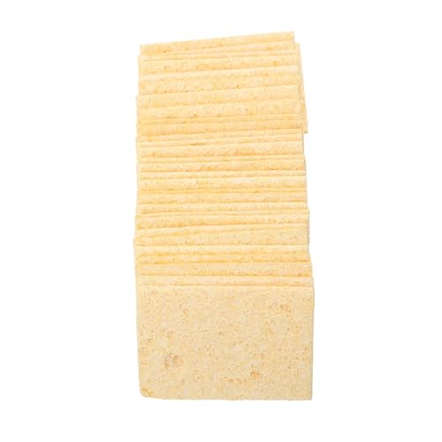 HOLIDYOYO Solder Tip Rectangle Sponge 30pcs Cleaning Cotton for Soldering High-temperature Welding Platform Clean Pad Easy to Use