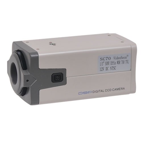 Videosecu Cctv Surveillance Camera Built-In 1/3'' Effio Ccd 700Tvl Zoom Security Camera With Power Supply, 6-60Mm Varifocal Lens And Camera Bracket Sc70 Csr #TOP1