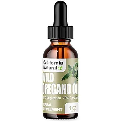 Wild Oregano Oil 1oz Bottle - California Natural - Immune System & Digestive Support - Promote Gut Health & Healthy Digestion - 100% Vegetarian - 70% Carvacrol - Herbal Supplement - 1oz Cover