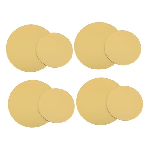 OFFSCH 8pcs Round Cake Bottom Boards 6 Inch 8 Inch Mousse Cake Bases Nonstick Cardboard Cake Circles for Wedding Birthday Dec