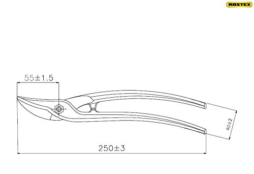 Ciseaux à tôle Rotex 2344 - Haute performance pour une utilisation professionnelle et un traitement en tôle en continu - Idéal pour les couvreurs, serruriers et les constructeurs en métal, rouge