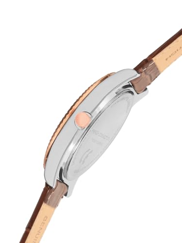 Image of French Connection Analog Brown Dial Leather Strap Quartz Watch for Men - FCN0135BRL
