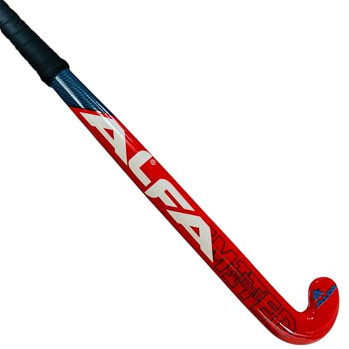 Image of A L F A Limited Edition Composite Hockey Stick (Scoop Bend, 37 INCHES RED)