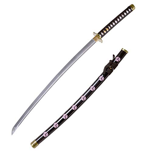Sword Valley Handmade Katana Japanese Samurai Sword, T10 Heat Tempered High Carbon Steel, Roronoa Zoro Anime Swords, Razor Sharp Knives, Shusui