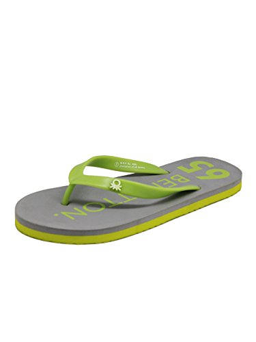 Image of United Colors of Benetton Men Black /Green Slippers-9.5 UK (44 EU) (0IP8FLPSTY3MI-A19-9.5)