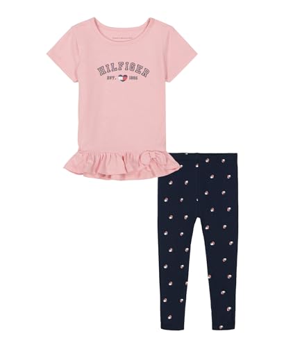 Image of Tommy Hilfiger Girls 2-Piece Set, Tunic Shirt with Leggings