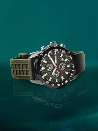 Image of Kenneth Cole Reaction Chronograph Army Green Dial Watch for Men - KRWGO0070703