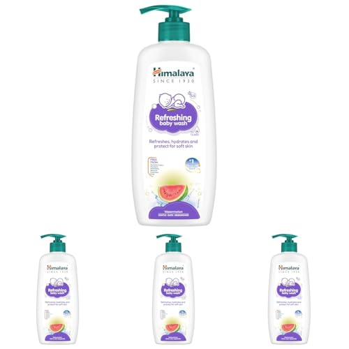 Image of Himalaya Refreshing Baby Wash 400ml | No tears formula |with Watermelon, Neem & Lemon| Keeps baby's skin cool & fresh (Pack of 4)