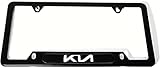 ALMOO Stainless Steel License Plate Tag Frame Cover Holder Compatible with KIA 1x Black